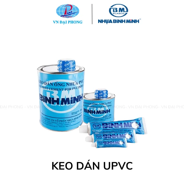 Keo dán ống nhựa uPVC Bình Minh - KL: 25gr, 50gr, 100gr, 200gr, 500gr, 1Kg