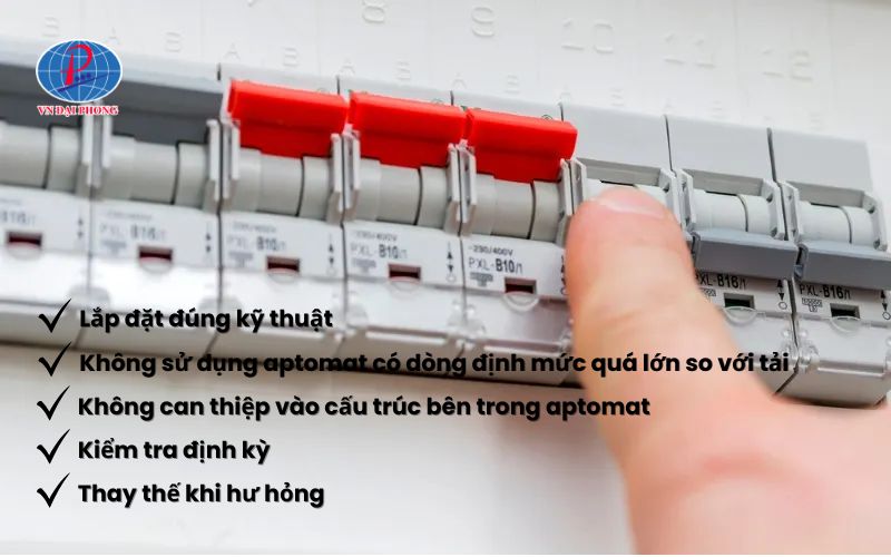 Một số lưu ý quan trọng khi lắp đặt và sử dụng Aptomat 3 pha