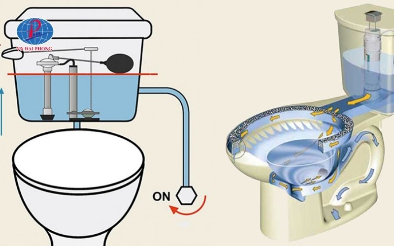 Bồn Cầu Nguyên Khối Là Gì? Cấu Tạo, Phân Loại 8 Nguyên lý hoạt động của bồn cầu liền khối