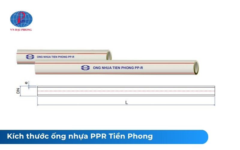 Thông số và kích thước ống nhựa PPR Tiền Phong